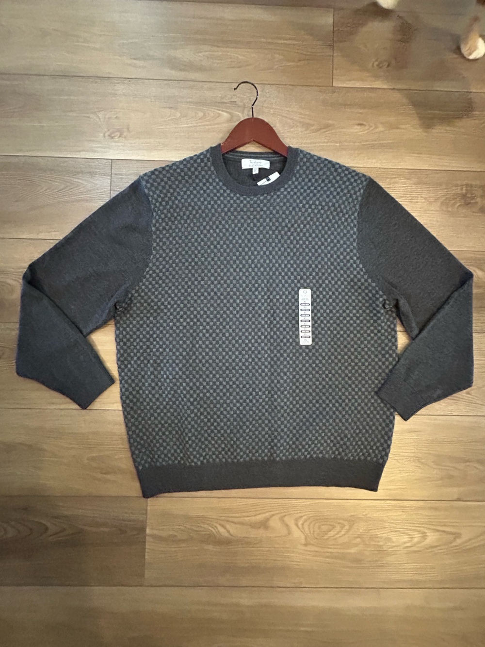 Turnbury Extra Fine Merino Wool Crewneck Sweater Men’s XL Charcoal
